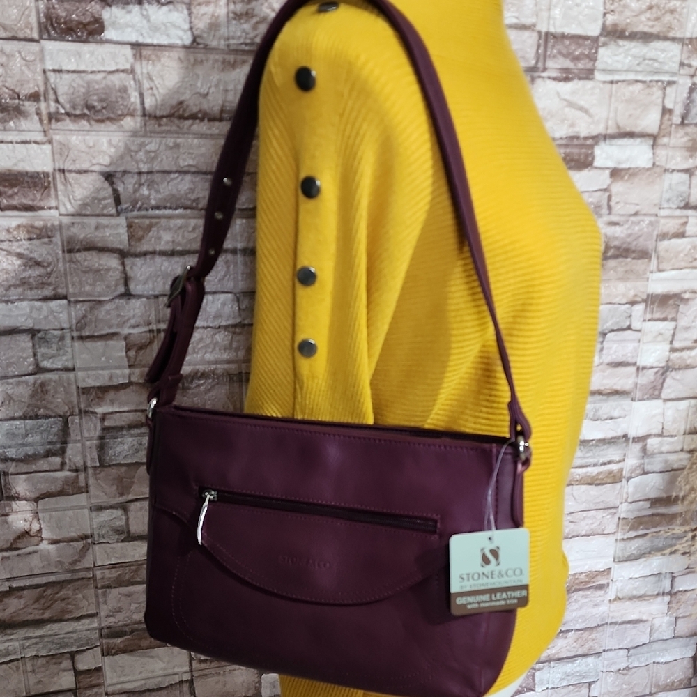 Stone & Co By Stone Mountain Genuine Leather Shoulder